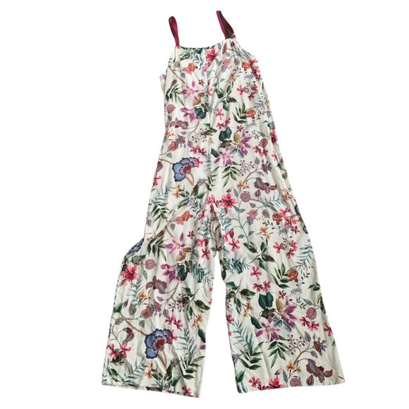 Please Made In Italy 100% Rayon Floral Romper 165 - Picture 5 of 5